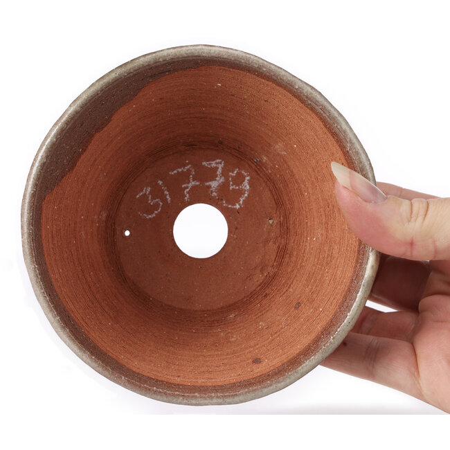 Pot à bonsaï rond blanc par Bonsai - 120 x 120 x 50 mm