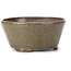 Vaso per bonsai rotondo marrone e bianco di Bonsai - 105 x 105 x 50 mm