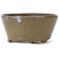 Round brown and white bonsai pot by Bonsai - 105 x 105 x 50 mm