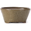 Round brown and white bonsai pot by Bonsai - 105 x 105 x 50 mm