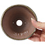 Pot à bonsaï rond marron et blanc par Bonsai - 115 x 115 x 55 mm