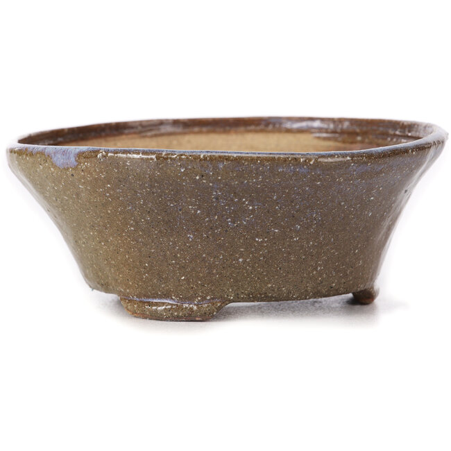 Round brown and blue bonsai pot by Bonsai - 120 x 120 x 50 mm