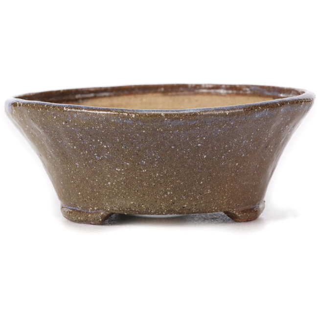 Round brown and blue bonsai pot by Bonsai - 120 x 120 x 50 mm