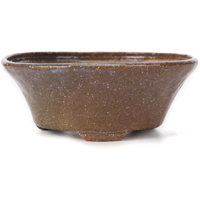 Round brown and blue bonsai pot by Bonsai - 120 x 120 x 50 mm