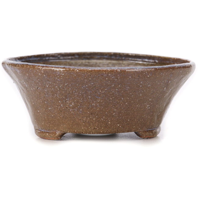 Vaso per bonsai rotondo marrone e blu di Bonsai - 120 x 120 x 50 mm