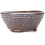 Round brown and blue bonsai pot by Bonsai - 120 x 120 x 55 mm