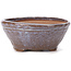 Round brown and blue bonsai pot by Bonsai - 120 x 120 x 55 mm