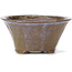 Pot à bonsaï rond marron et bleu par Bonsai - 115 x 115 x 55 mm