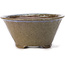 Pot à bonsaï rond marron et bleu par Bonsai - 115 x 115 x 55 mm