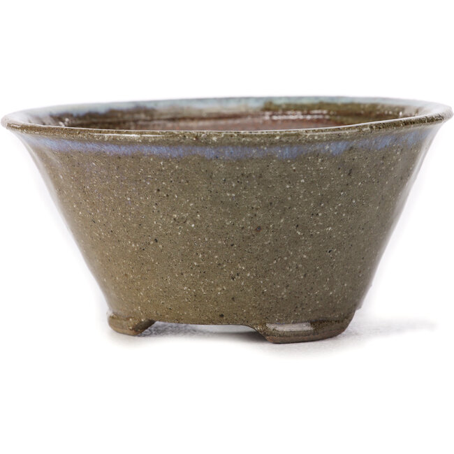 Runde braune und blaue Bonsaischale von Bonsai - 115 x 115 x 55 mm