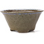 Ronde bruine en blauwe bonsaipot van Bonsai - 115 x 115 x 55 mm