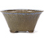 Pot à bonsaï rond marron et bleu par Bonsai - 115 x 115 x 55 mm