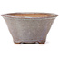 Vaso per bonsai rotondo marrone e bianco di Bonsai - 115 x 115 x 60 mm