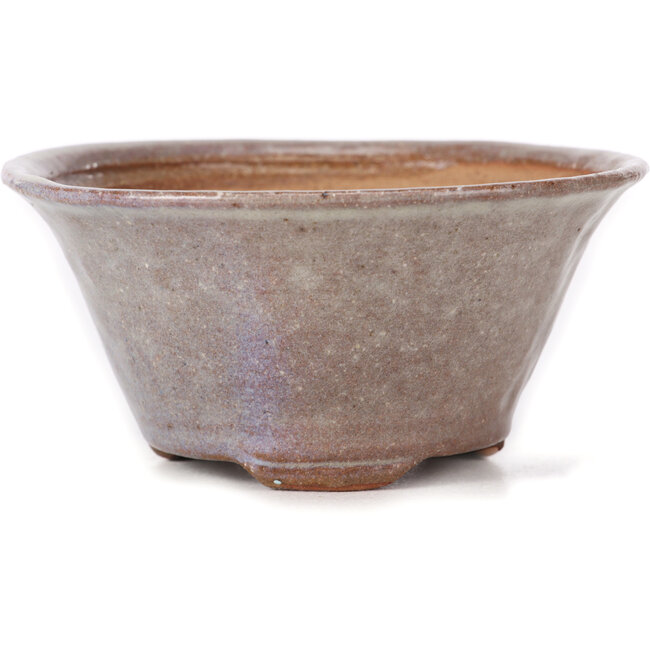 Runde braune und weiße Bonsaischale von Bonsai - 115 x 115 x 60 mm