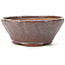 Round brown and white bonsai pot by Bonsai - 125 x 125 x 55 mm