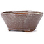 Round brown and white bonsai pot by Bonsai - 125 x 125 x 55 mm