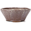 Round brown and white bonsai pot by Bonsai - 125 x 125 x 55 mm