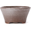 Round brown and white bonsai pot by Bonsai - 105 x 105 x 50 mm
