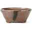 Pot à bonsaï rond marron et blanc par Bonsai - 120 x 120 x 50 mm