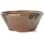 Runde braune und weiße Bonsaischale von Bonsai - 120 x 120 x 50 mm