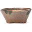 Round brown and white bonsai pot by Bonsai - 120 x 120 x 50 mm