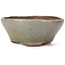 Ronde bruine en witte bonsaipot van Bonsai - 115 x 115 x 50 mm