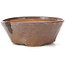 Vaso per bonsai rotondo marrone e bianco di Bonsai - 115 x 115 x 45 mm