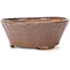 Round brown and white bonsai pot by Bonsai - 115 x 115 x 45 mm