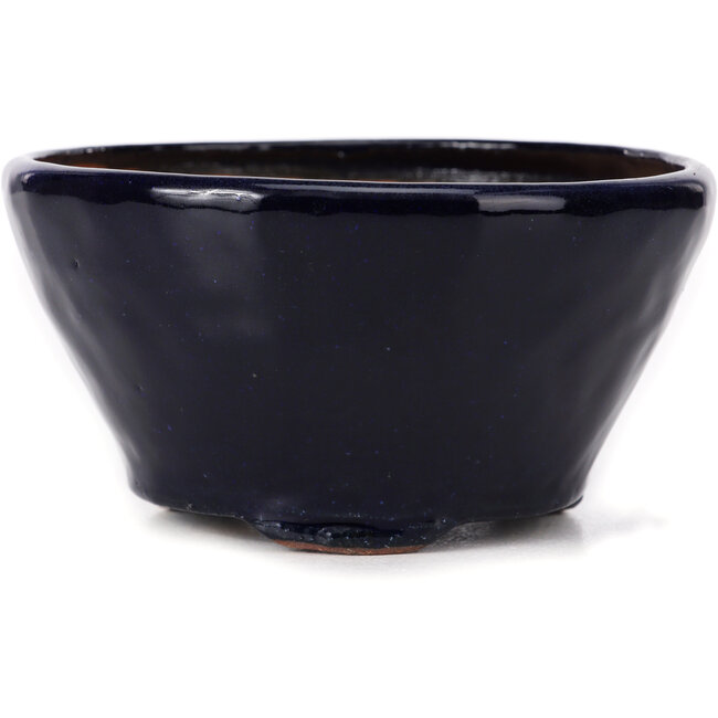 Pot à bonsaï rond bleu par Bonsai - 125 x 125 x 65 mm