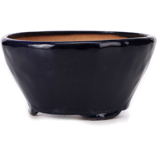 Ronde blauwe bonsaipot van Bonsai - 125 x 125 x 65 mm