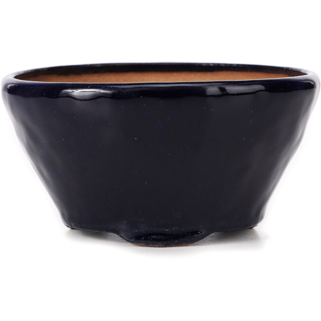 Pot à bonsaï rond bleu par Bonsai - 125 x 125 x 65 mm