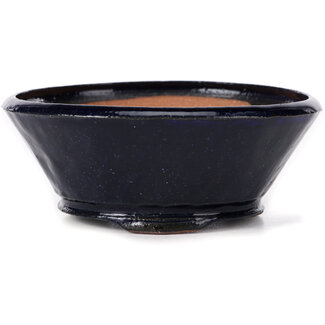 Bonsai 125 mm round blue bonsai pot by Bonsai, Japan