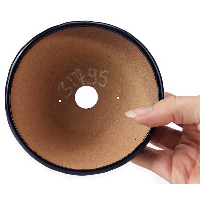 Vaso bonsai rotondo blu di Bonsai - 125 x 125 x 65 mm