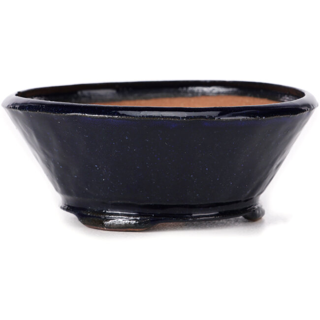Round blue bonsai pot by Bonsai - 125 x 125 x 50 mm