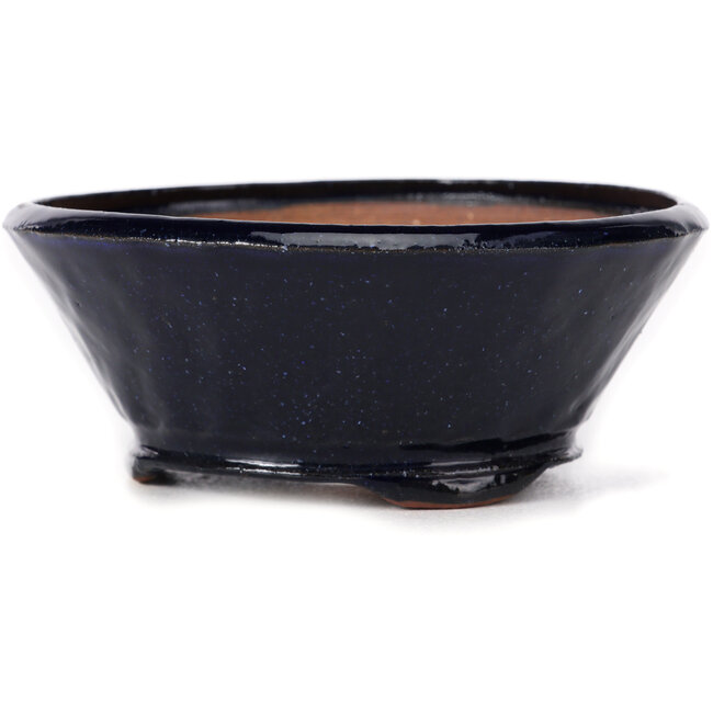 Round blue bonsai pot by Bonsai - 125 x 125 x 50 mm