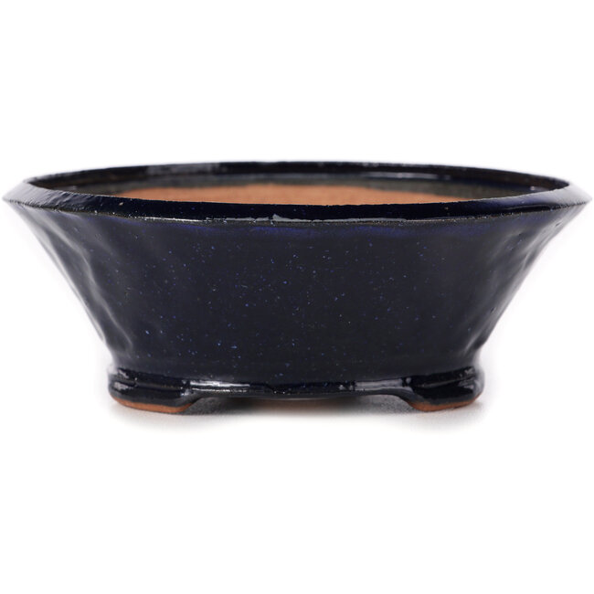 Round blue bonsai pot by Bonsai - 125 x 125 x 45 mm