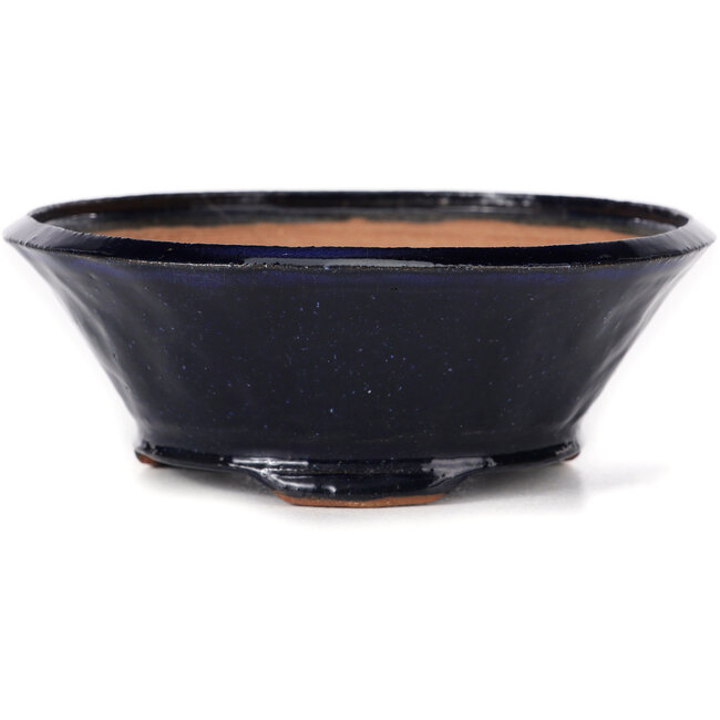 Maceta de bonsái redonda azul de Bonsai - 125 x 125 x 45 mm