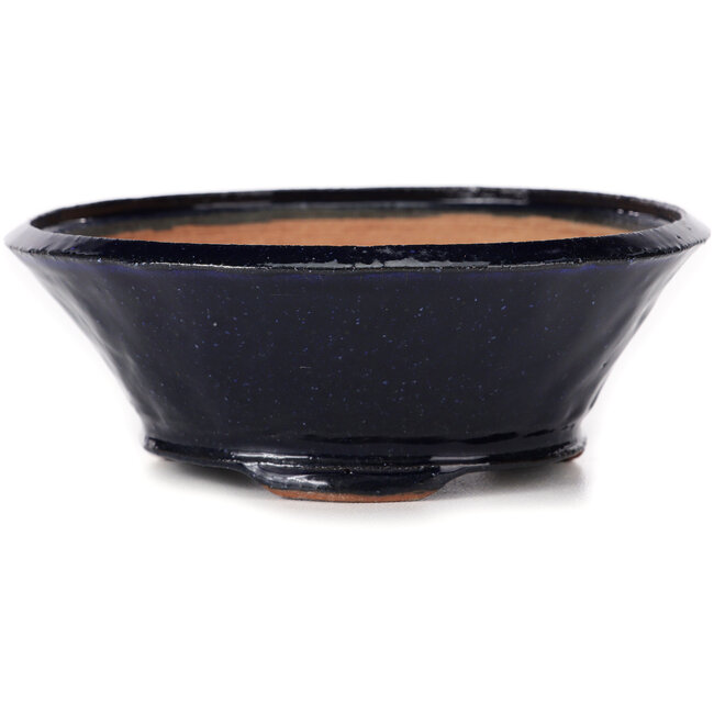 Ronde blauwe bonsaipot van Bonsai - 125 x 125 x 45 mm