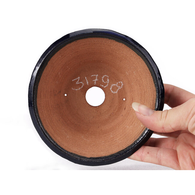 Ronde blauwe bonsaipot van Bonsai - 125 x 125 x 45 mm