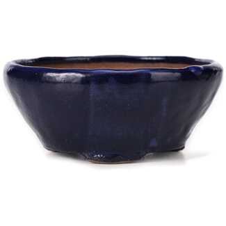 Bonsai 115 mm round blue bonsai pot by Bonsai, Japan