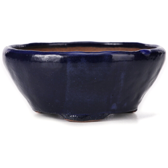 Pot à bonsaï rond bleu par Bonsai - 115 x 115 x 55 mm