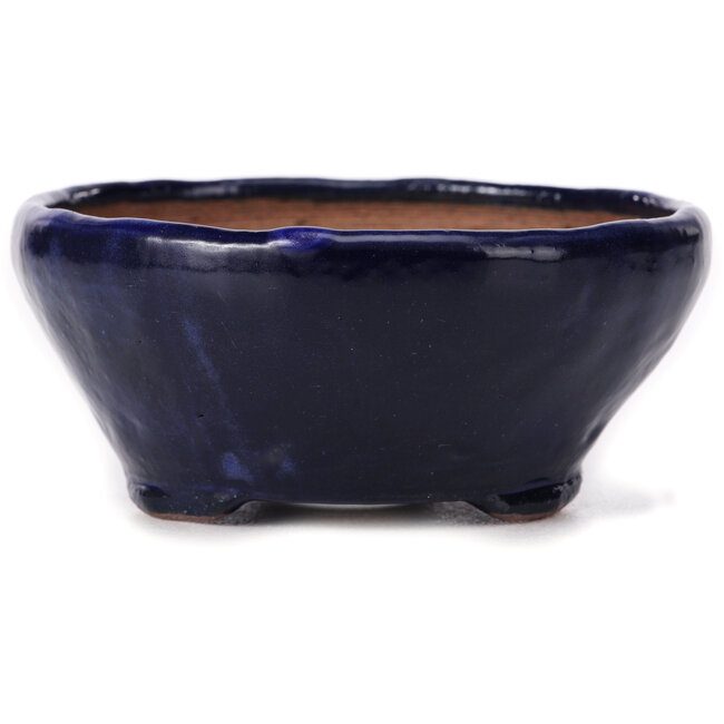 Round blue bonsai pot by Bonsai - 115 x 115 x 55 mm
