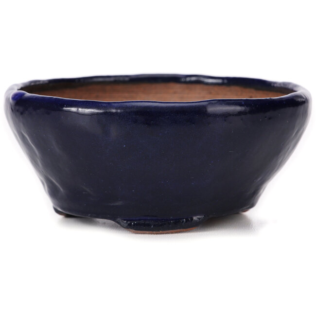 Ronde blauwe bonsaipot van Bonsai - 115 x 115 x 55 mm