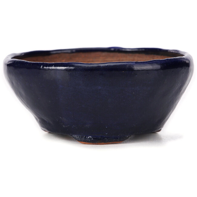 Ronde blauwe bonsaipot van Bonsai - 115 x 115 x 55 mm