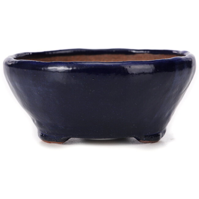 Round blue bonsai pot by Bonsai - 115 x 115 x 55 mm