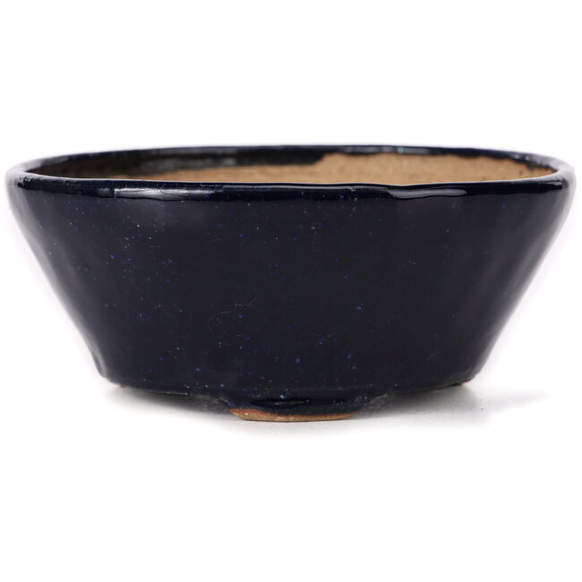Ronde blauwe bonsaipot van Bonsai - 120 x 120 x 50 mm