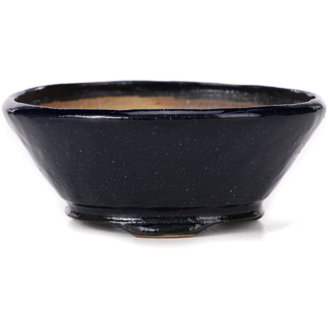 Round blue bonsai pot by Bonsai - 125 x 125 x 55 mm