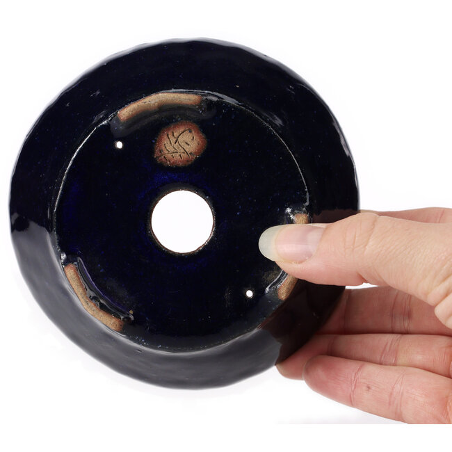 Pot à bonsaï rond bleu par Bonsai - 120 x 120 x 50 mm