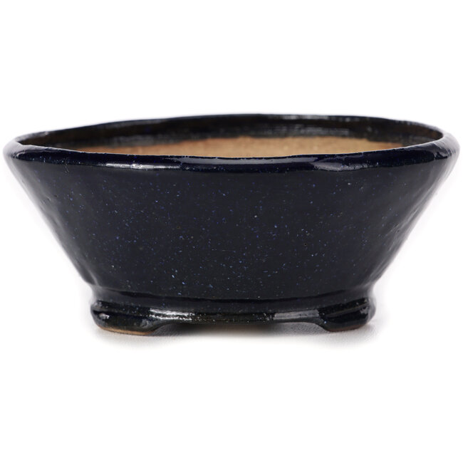 Pot à bonsaï rond bleu par Bonsai - 125 x 125 x 55 mm