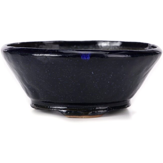 Maceta de bonsái redonda azul de Bonsai - 125 x 125 x 55 mm